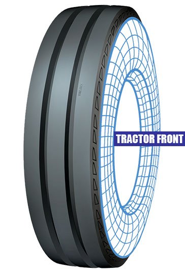 Tractor front new Tolins tread
