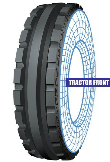 Tractor front tolins tread